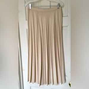 🌼🌼Talbots Size 10 Ivory Cream Pleated A-Line Maxi  Skirt